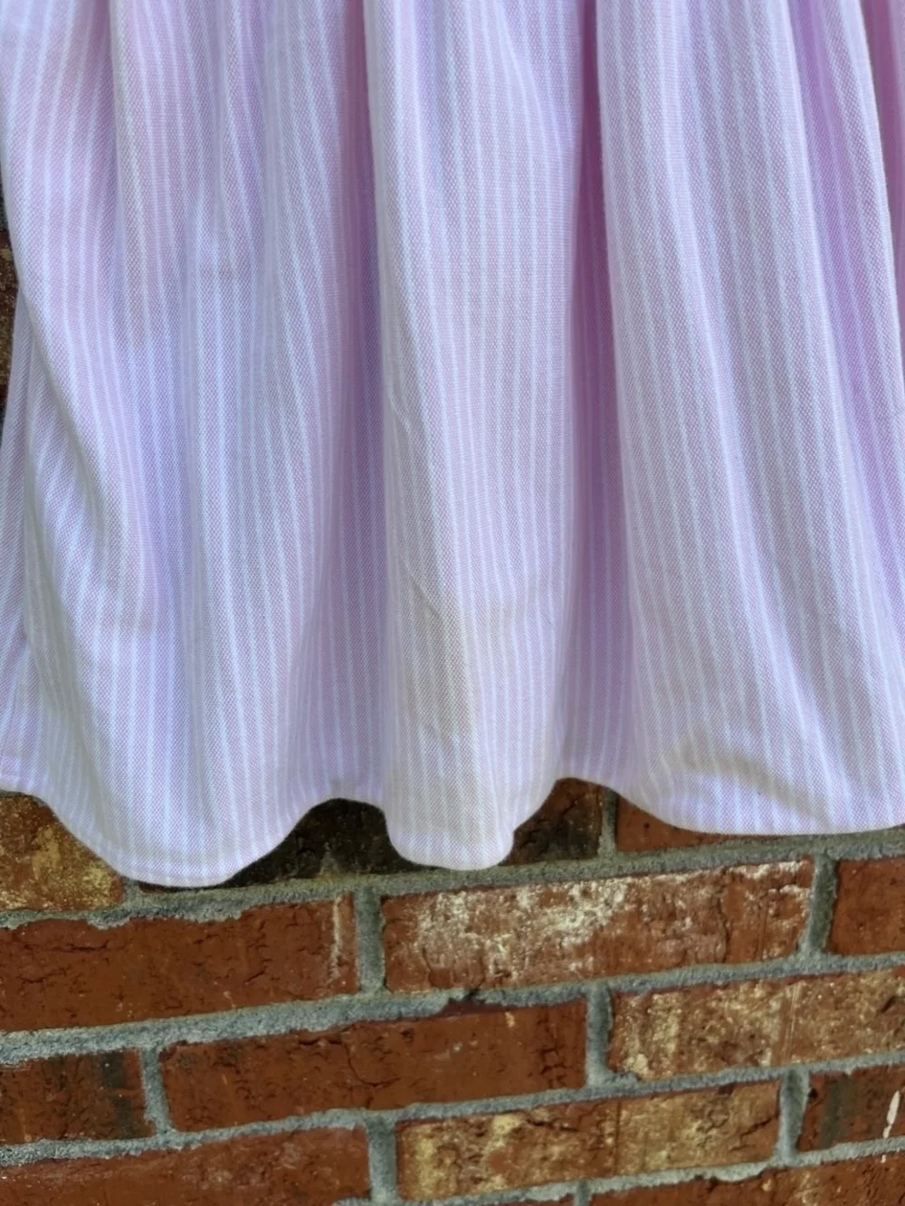Girls’ Polo Ralph Lauren Drop-Waist Shirt Dress Pink Stripe 6X Good
